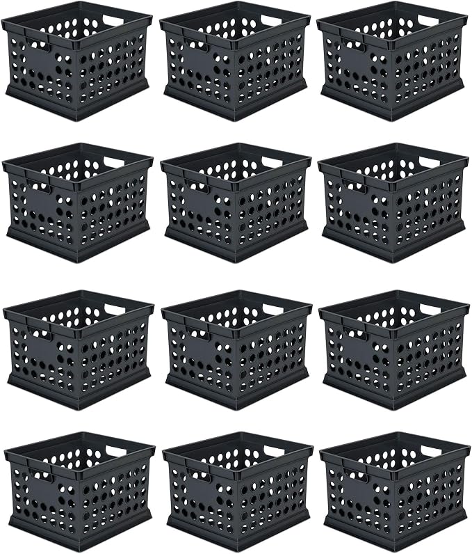 Sterilite Stackable Plastic Storage Crate Bin Organizer File Box by Sterilite