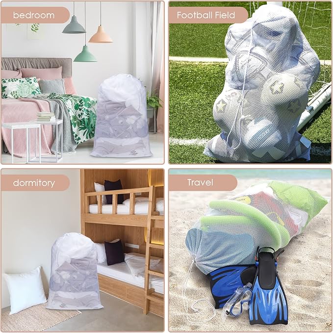 Meowoo Large Mesh Laundry Bag, 27×36inch Heavy Duty Mesh Laundry Bags - Image 6