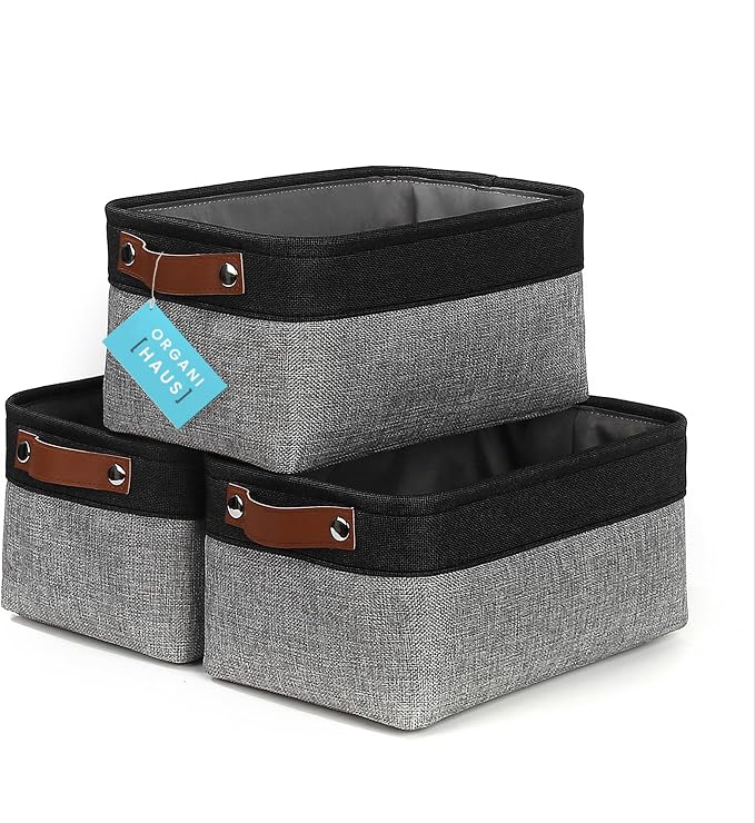 OrganiHaus Small Fabric Storage Baskets by OrganiHaus