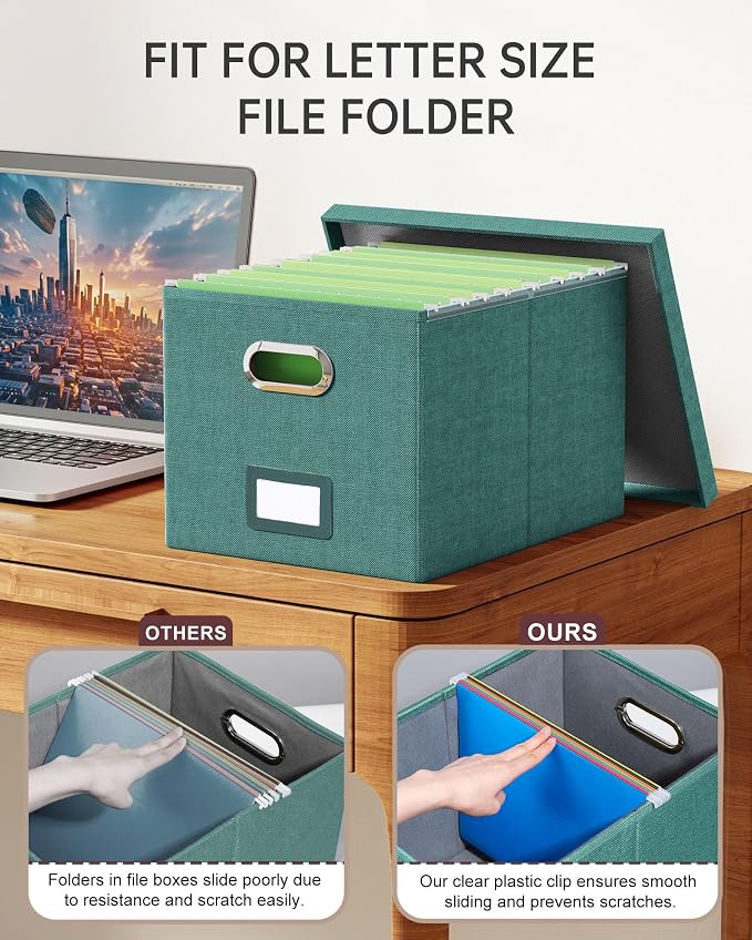 File Organizer with Lid, File Box, File Cabinet - Image 4
