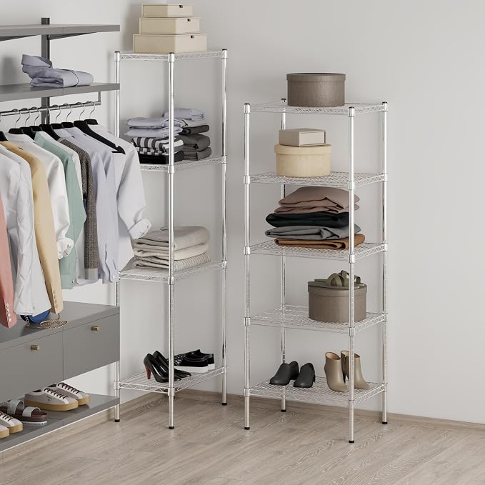 18" Deep x 24" Wide x 64" Height Wire Shelving Kit | 5-Tier | NSF Commercial - Image 7