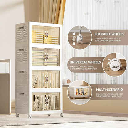 200 QT / 50 Gal Rolling Foldable Storage Cabinet - Image 4