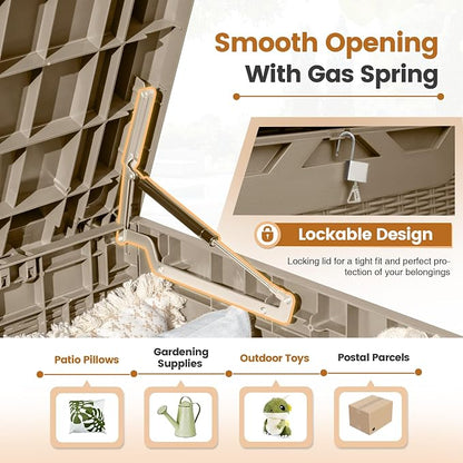 Greesum 100 Gallon Resin Patio Storage Box - Image 2