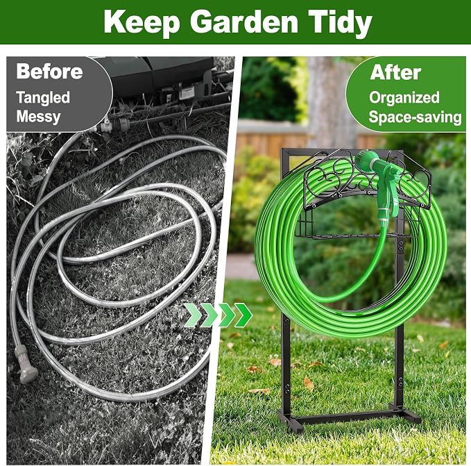 Garden Hose Holder, Freestanding Water Hose Holder Stand - Image 5