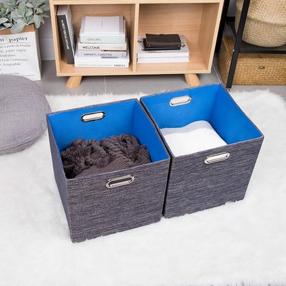 Posprica Storage Cube Basket Bins, 13×13 Foldable Storage Containers - Image 9