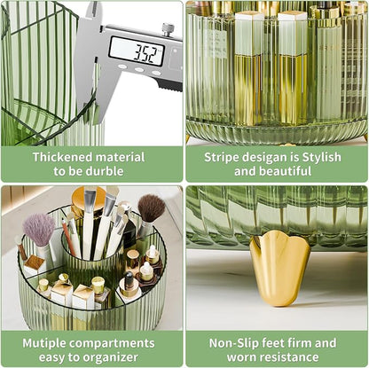 360° Rotate Makeup Brush Holder Organizer, Makeup Organizers Countertop - Image 5