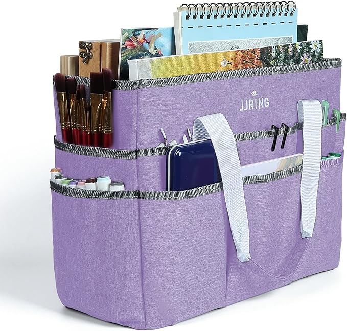 JJRING Craft Organizer Tote Bag, Large Art Storage Caddy by JJRING