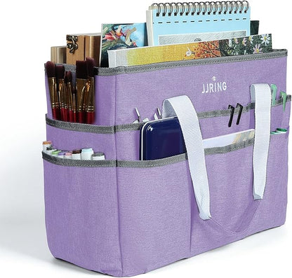 JJRING Craft Organizer Tote Bag, Large Art Storage Caddy by JJRING