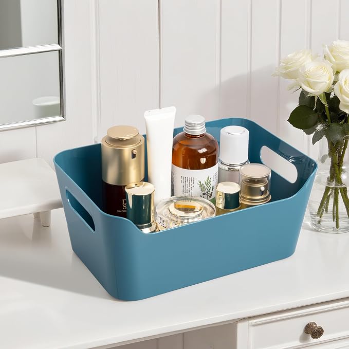 Tiawudi 12 Pack 4.5L Storage Bins, Plastic Storage Baskets - Image 9
