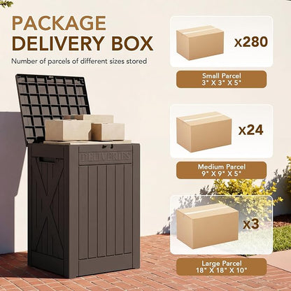 Lockable Outdoor Storage Box 52 Gallon, All-Weather Resin Deck Box - Image 2