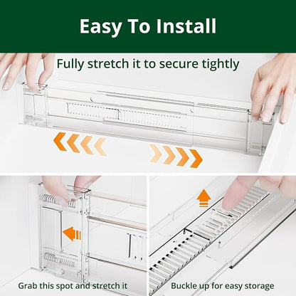 Clear Drawer Dividers Organizers, Adjustable Expandable Drawer Divider Organizer - Image 5