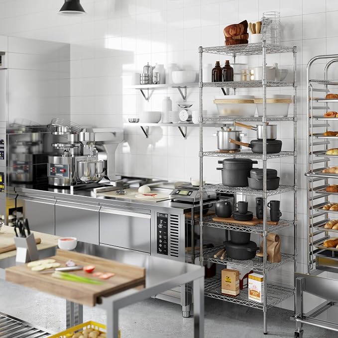 21" Deep x 24" Wide x 86" Height Wire Shelving Kit | 8-Tier | NSF Commercial - Image 2