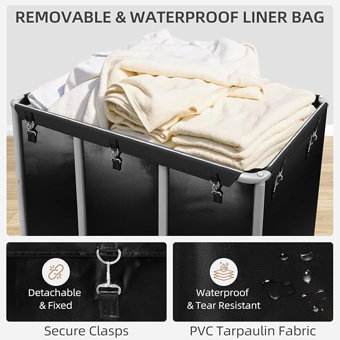 STORAGE MANIAC Commercial Laundry Cart - Image 6