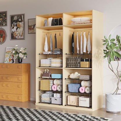 C&AHOME Wire Cube Storage, 4-Cube Storage Organizer Metal, C Grids Storage Bins - Image 7