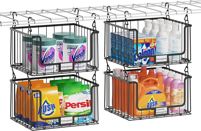 4-Tier Hanging Laundry Room Organizer by CableManagement