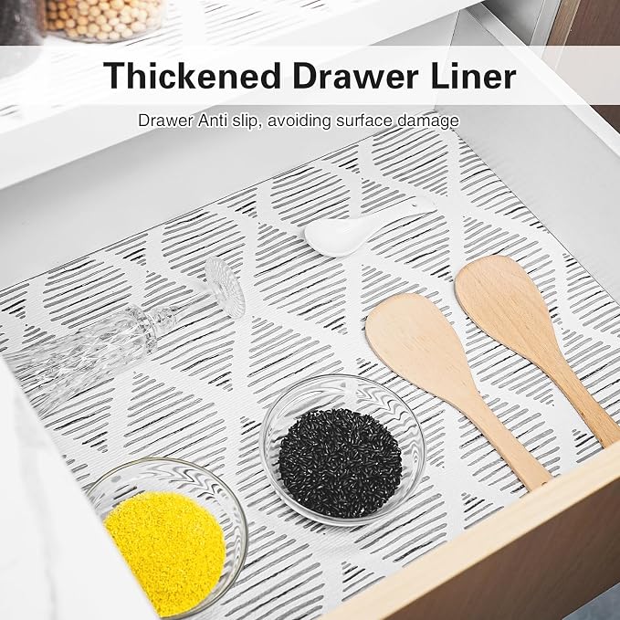 Drawer and Shelf Liner for Kitchen Cabinet, Non-Adhesive Cabinet Liner 12in x - Image 3