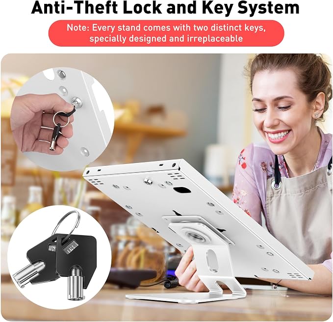 AboveTEK Anti-Theft Tablet Stand – iPad Locking & Security Stand, Countertop & - Image 4