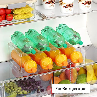 Lifewit Stackable Water Bottle Storage Organizer, Plastic Large Compartment - Image 6