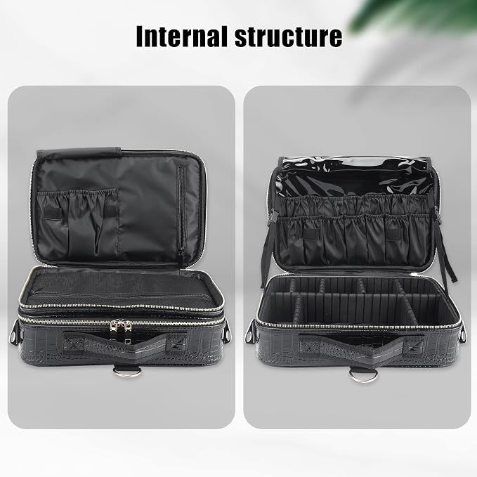 JOURMON Travel Makeup Train Case, Large Capacity Cosmetic Bags - Image 5