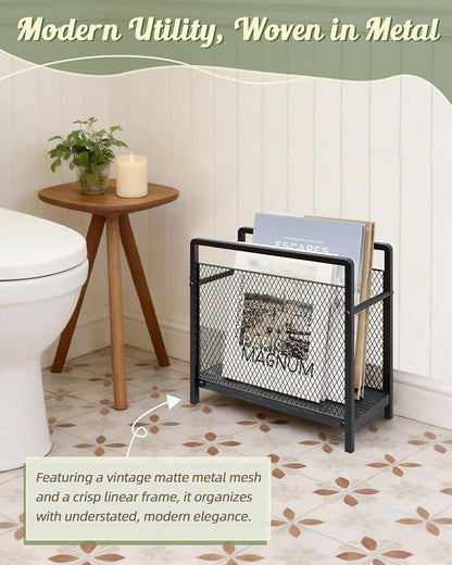 Magazine Holder, Magazine Rack Floor, Metal Mesh - Image 2