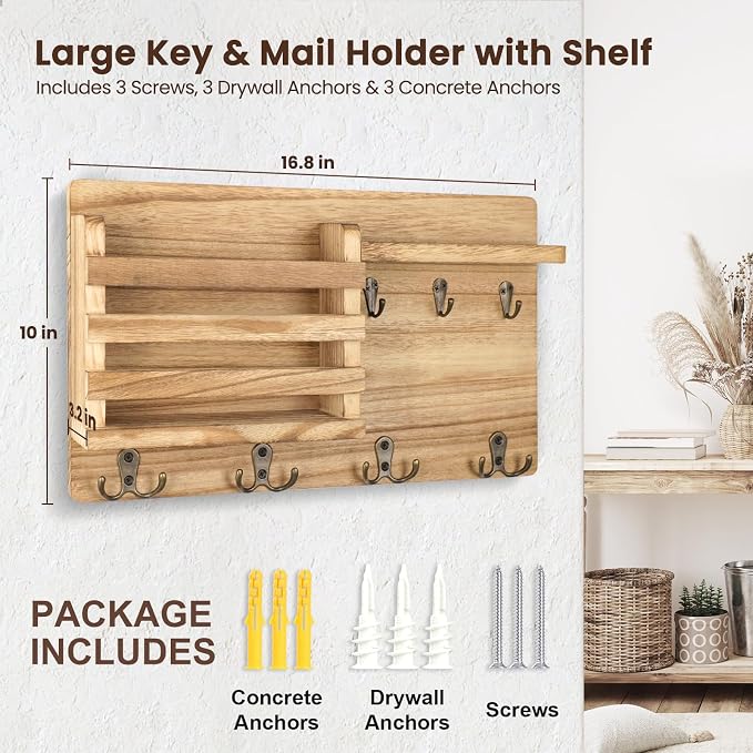 Nekon Mail Holder for Wall Mail Organizer - Image 7
