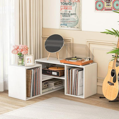 LDAILY L-Shaped TV Stand, TV Entertainment Center - Image 8