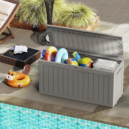 Mars Villa 72 Gallon Deck Box, Outdoor Storage Box Waterproof, Outside Resin - Image 8