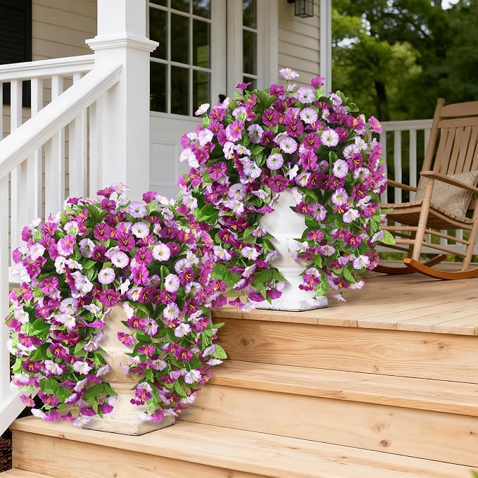 INQCMY Artificial Flowers for Outdoor Spring Summer Decoration Faux Silk - Image 4