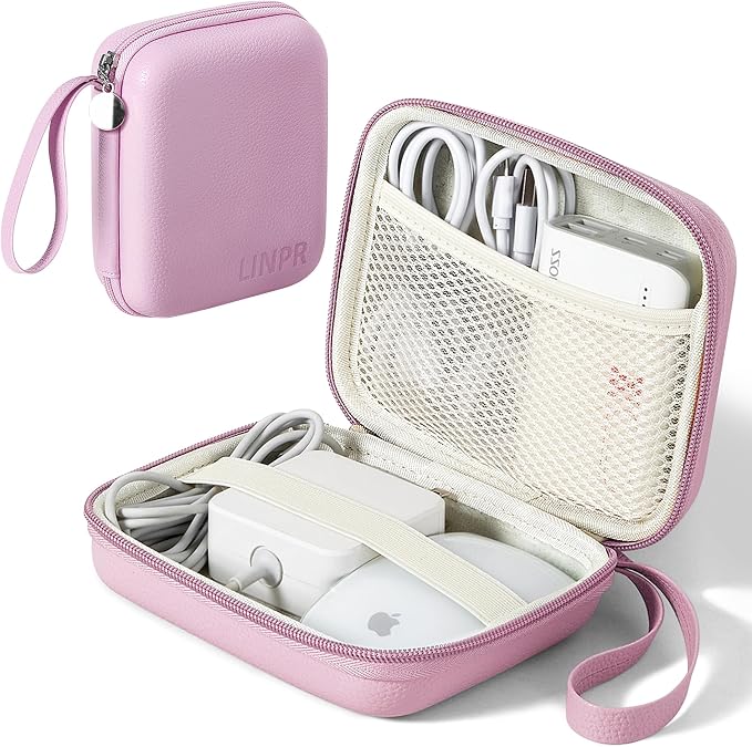 Charger Case for Macbook, Portable Tech Electronic Organizer Bag, Small Travel by Linpr