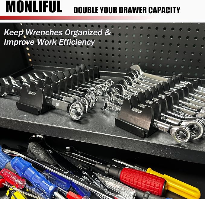 24 PCS Magnetic Modular Wrench Organizer Wrench Holder - Image 2