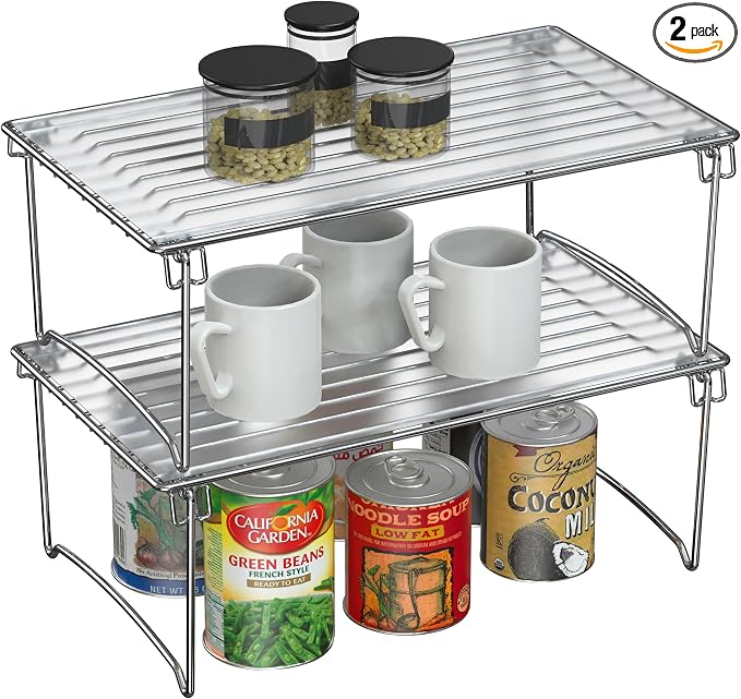 Deco Brothers Stackable Cabinet Shelf Organizer, 2 Pack by DecoBrothers