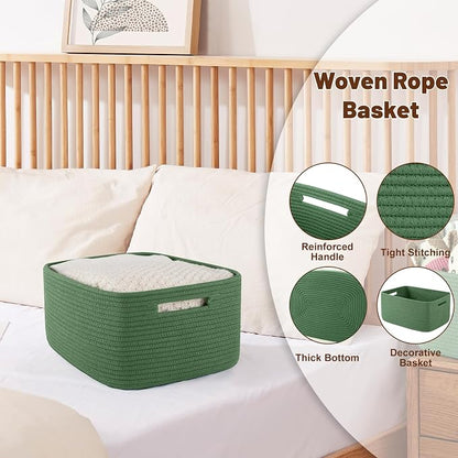 OIAHOMY Storage Basket for Shelves, Closet Cube Storage Bins Baskets for - Image 3