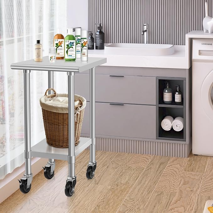 HARDURA Stainless Steel Commercial Table Prep & Work Table - Image 7