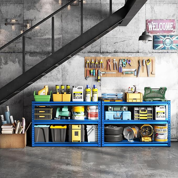 48" W Garage Shelving Heavy Duty, 1500LBS Loads Adjustable Garage Storage - Image 2