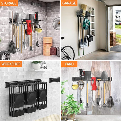 Garage Tool Organizer Wall Mount Garden Tool Organizer 11pcs Adjustable Garage - Image 7