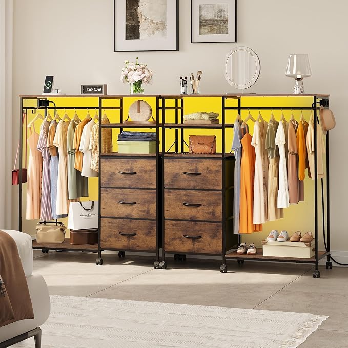 WLIVE LED Dresser for Bedroom, 3 Drawers - Image 3