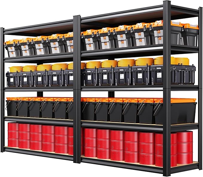 Set of 2 Storage Shelves, 5-Tier Garage Shelving Heavy Duty, Home Storage Rack by AOAORGG