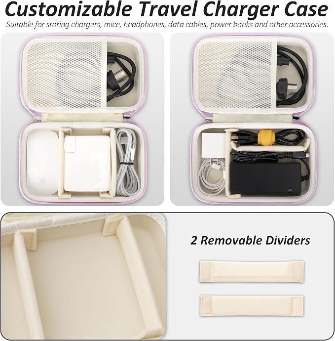 Charger Case for Macbook, Portable Tech Electronic Organizer Bag, Small Travel - Image 4
