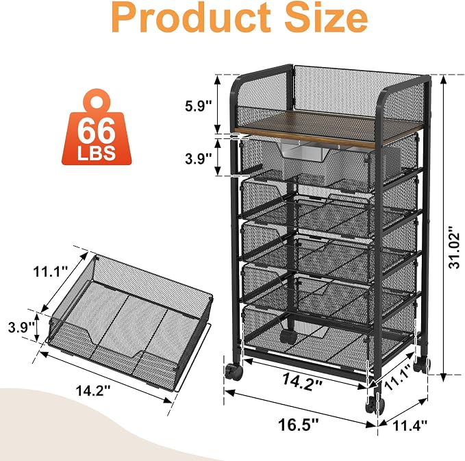 Yociyoga 6-Tier Craft Cart - Image 4