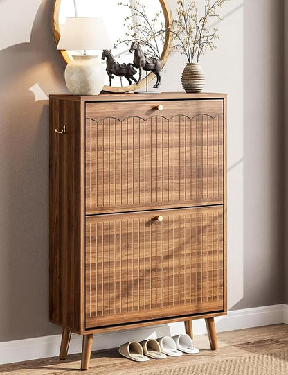 Nicetree Shoe Storage Cabinet for Entryway, 9.5inch Slim Shoe Rack by Nicetree