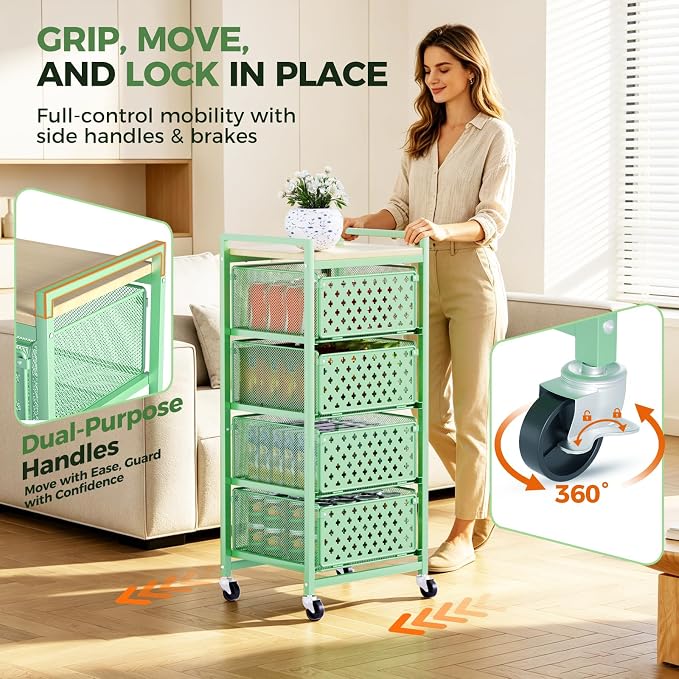 5 Tier Kitchen Storage Cart - Image 6