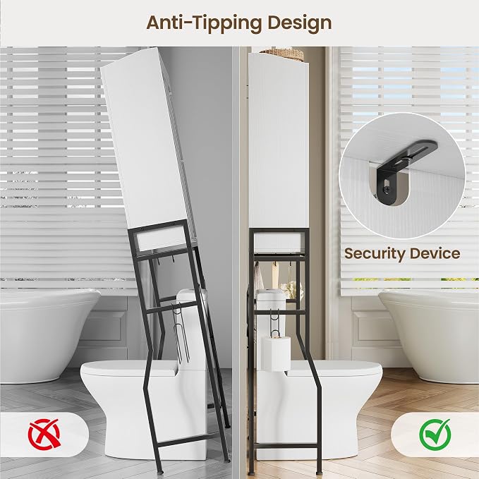 Over The Toilet Storage Cabinet, Over Toilet Organizer - Image 5