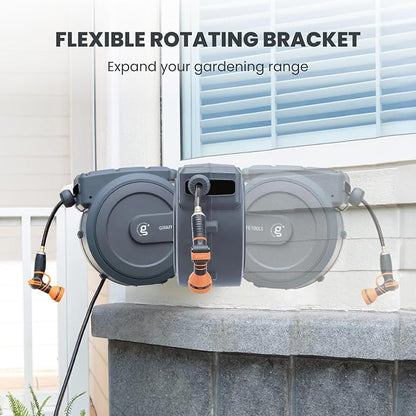 Giraffe Tools PRO Heavy Duty Retractable Garden Hose Reel - 78ft 1/2 Inch Auto - Image 4