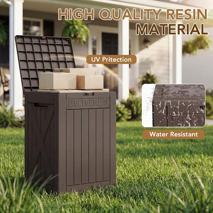 Lockable Outdoor Storage Box 52 Gallon, All-Weather Resin Deck Box - Image 4