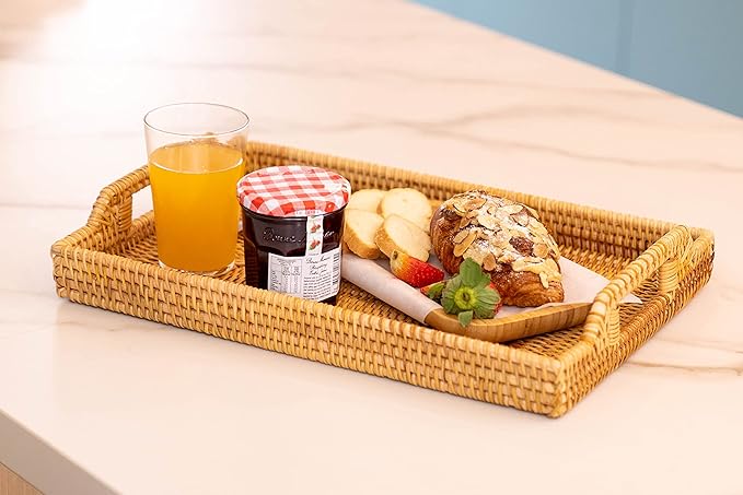 Hand-Woven Rattan Serving Tray - Image 4