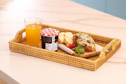 Hand-Woven Rattan Serving Tray - Image 4