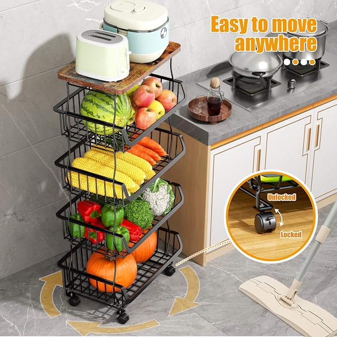 Gsiekare 5 Tier Fruit and Vegetable Basket - Image 6