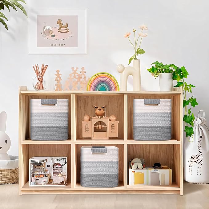 12 Inch Storage Cubes, 3 Pack Cube Storage Bins - Image 2