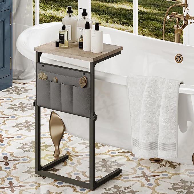 HOOBRO C Shaped End Table, 29.5’’ Adjustable Height Side Table - Image 7