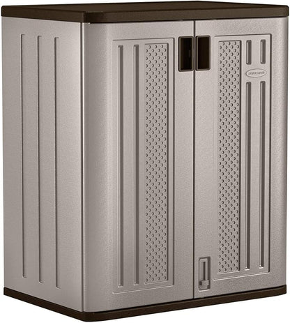 Suncast 3 Pack 9 Cu. Ft. Base Storage Cabinet, Resin Garage Organizer, Platinum - Image 2
